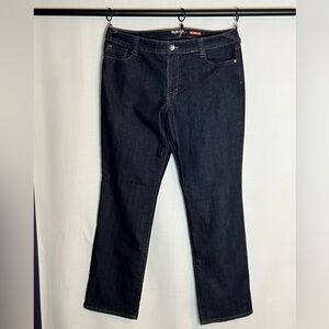 Style and company size 16 jeans with rhinestone accents on back pockets